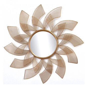 Round design mirror Sun Ø 85 cm