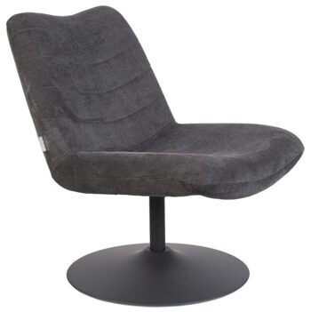 Swivel Lounge Chair Bubba Dark Grey