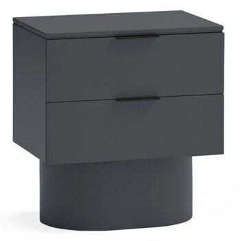 Design side table and bedside table "Totem", 50 x 56 cm - anthracite