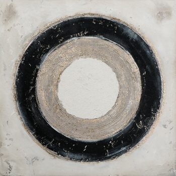Hand painted "Elegant circle" 90 x 90 cm