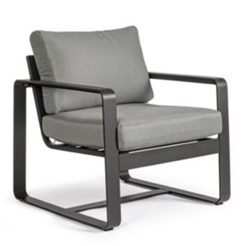Outdoor lounge chair "Merrigan" - anthracite/grey