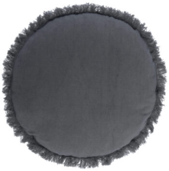 Linen cushion cover Charly Ø 45 cm - Anthracite