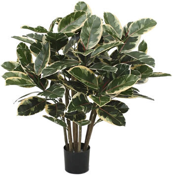 Plante artificielle réaliste "Ficus Elastica", Ø 90/ hauteur 95 cm
