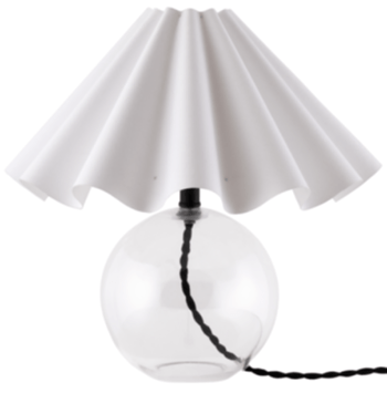 Table lamp "Judith" Ø 30/ H 28 cm - White/Transparent