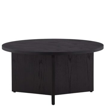 Modern coffee table "Saltö" Ø 65 cm, Black