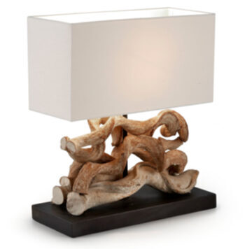 Table lamp "Cometto" in recycled wood 42/35 cm
