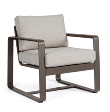 Outdoor lounge chair "Merrigan" - Coffee/beige