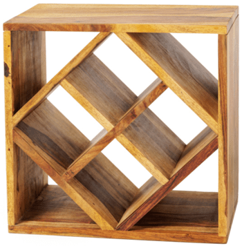 Solid wood wine rack "Cubus" 40 x 40 cm, Sheehsam