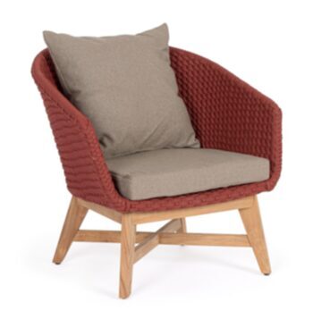 Luxurious design outdoor lounge chair "Coachella" - Scarlet