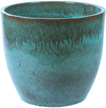 High-quality XL indoor/outdoor flower pot "Pure Couple" Ø 60 cm/height 70 cm, turquoise