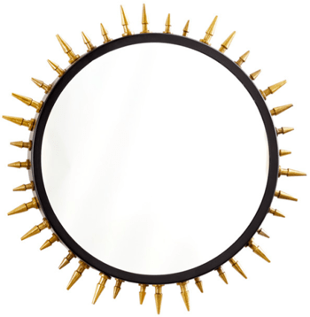 Round design wall mirror "Abstract" Ø 68 cm