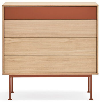 Design chest of drawers "YOKO" Arkilla/oak - 90 x 91 cm