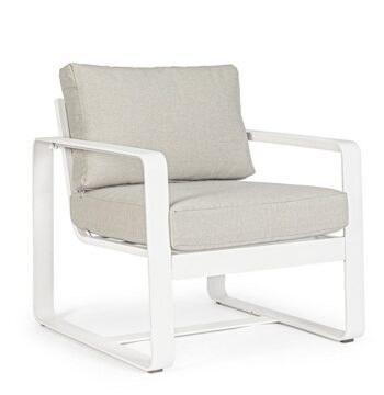 Outdoor lounge chair "Merrigan" - white/beige