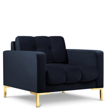 Design armchair "Mamaia" with velvet cover - Dark blue