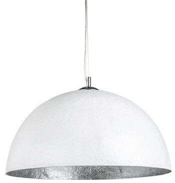 Large hanging lamp "Glow" White/Silver - Ø 50 cm