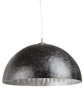Grosse Hängelampe „Glow“ Black/Silber - Ø 50 cm
