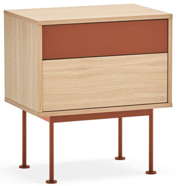 Design side table and bedside table "YOKO" Arkilla/oak - 52 x 59 cm