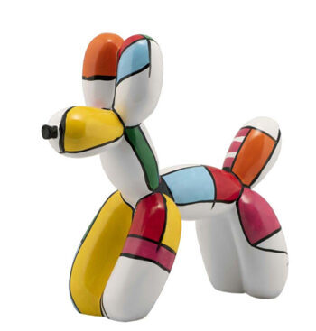 Handgefertigter Design Skulptur „Hund aus Luftballons“ 27 x 33 cm