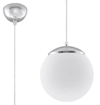 Modern pendant lamp "Ugo XX" - silver
