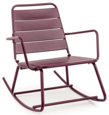 Outdoor rocking chair "Lillian" - Bordeaux