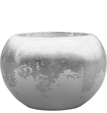 Flowerpot "Luxe Lite Glossy Globe" Ø 39 cm - Silver