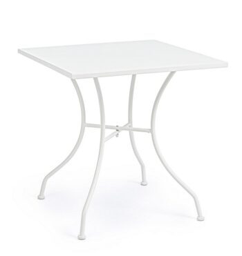 Kelsie" garden table 70 x 70 cm - white