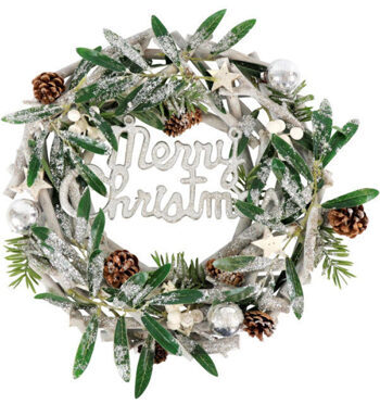 Large Christmas wreath "Merry Christmas" Ø 38 cm