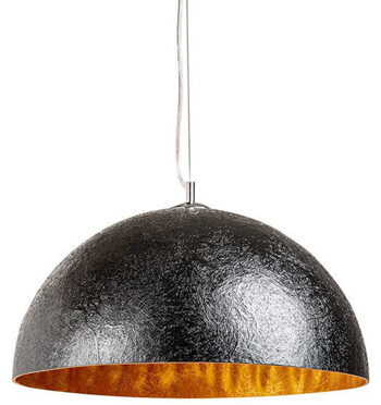 Large hanging lamp "Glow" Black/Gold - Ø 50 cm