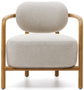 High-quality solid wood design armchair "Melbourne" - natural oak