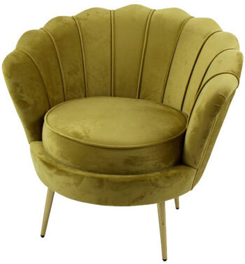 Audrey" lounge chair - mustard yellow