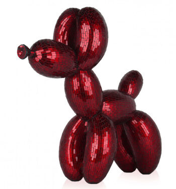 Design-Skulptur Ballonhund - Rot