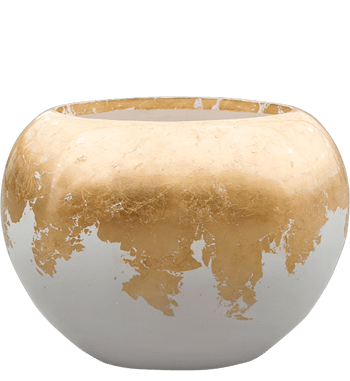 Grosser Blumentopf „Luxe Lite Glossy Globe“ Ø 45 cm - Gold