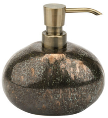 Handgefertigter Seifenspender „Ugo“ 500 ml Vintage Bronze aus Keramik