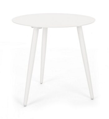 Outdoor side table "Ridley" Ø 50/ H 48 cm - White