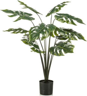 Lifelike artificial plant "Monstera bush", Ø 80/ height 95 cm