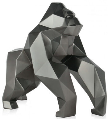 Design-Skulptur Gorilla 44 cm - Anthrazit