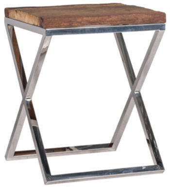 Solid wood side table "Kensington" 45 x 45 cm (incl. glass top)