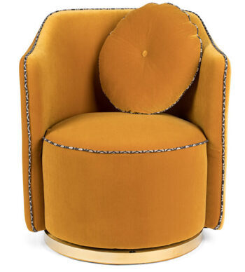 Swivel design armchair "Sassy Granny" - Ochre