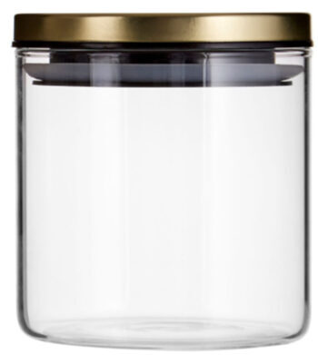 Storage jar "Freska Gold" 550 ml borosilicate glass
