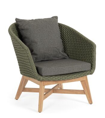 Luxury design outdoor lounge chair "Coachella" - green