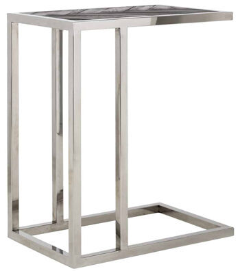 Solid wood side table Blackbone Silver 35 x 55 cm