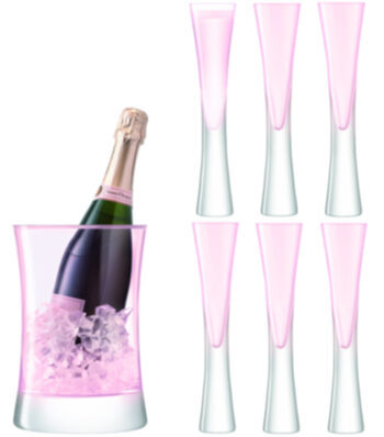 7-teiliges Champagner-Servier-Set Moya Blush