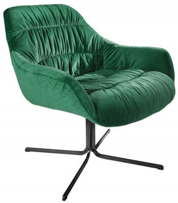 360° drehbarer Design Loungesessel „Big Dutch“ - Smaragdgrün