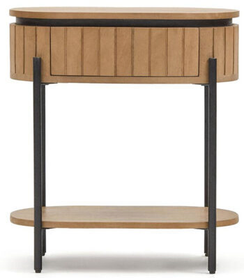 Table d'appoint design "Liccio" avec tiroir 55 x 65 cm