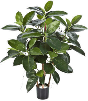 Lebensechte Kunstpflanze „Ficus Elastica“, Ø 70/ Höhe 90 cm