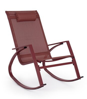 Demid" outdoor rocking chair - Bordeaux