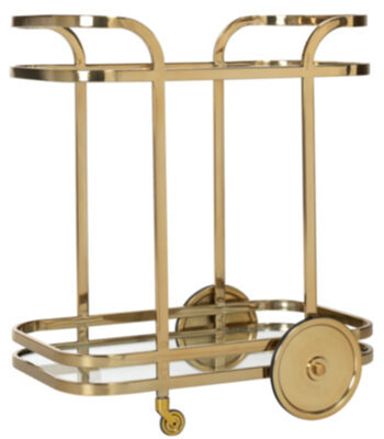 Large stainless steel serving trolley "X.O