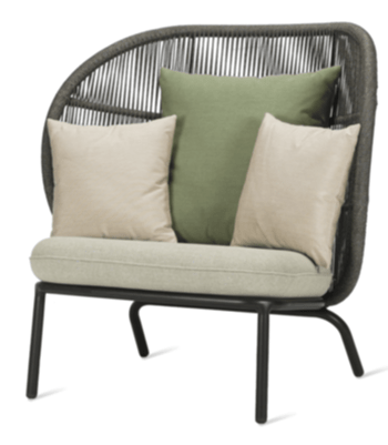 In-/Outdoor Cocoon Loungesessel „Kodo“ - Grey/Almond