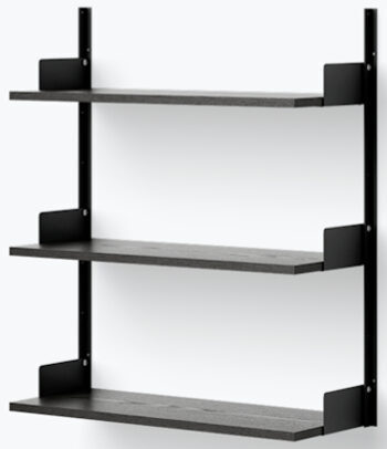 Wall shelf "New Works 900" - 90 x 83.5 cm, ash wood / black