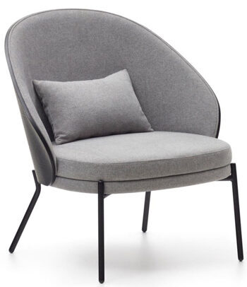 Design lounge chair "Emmy" - Black/Grey